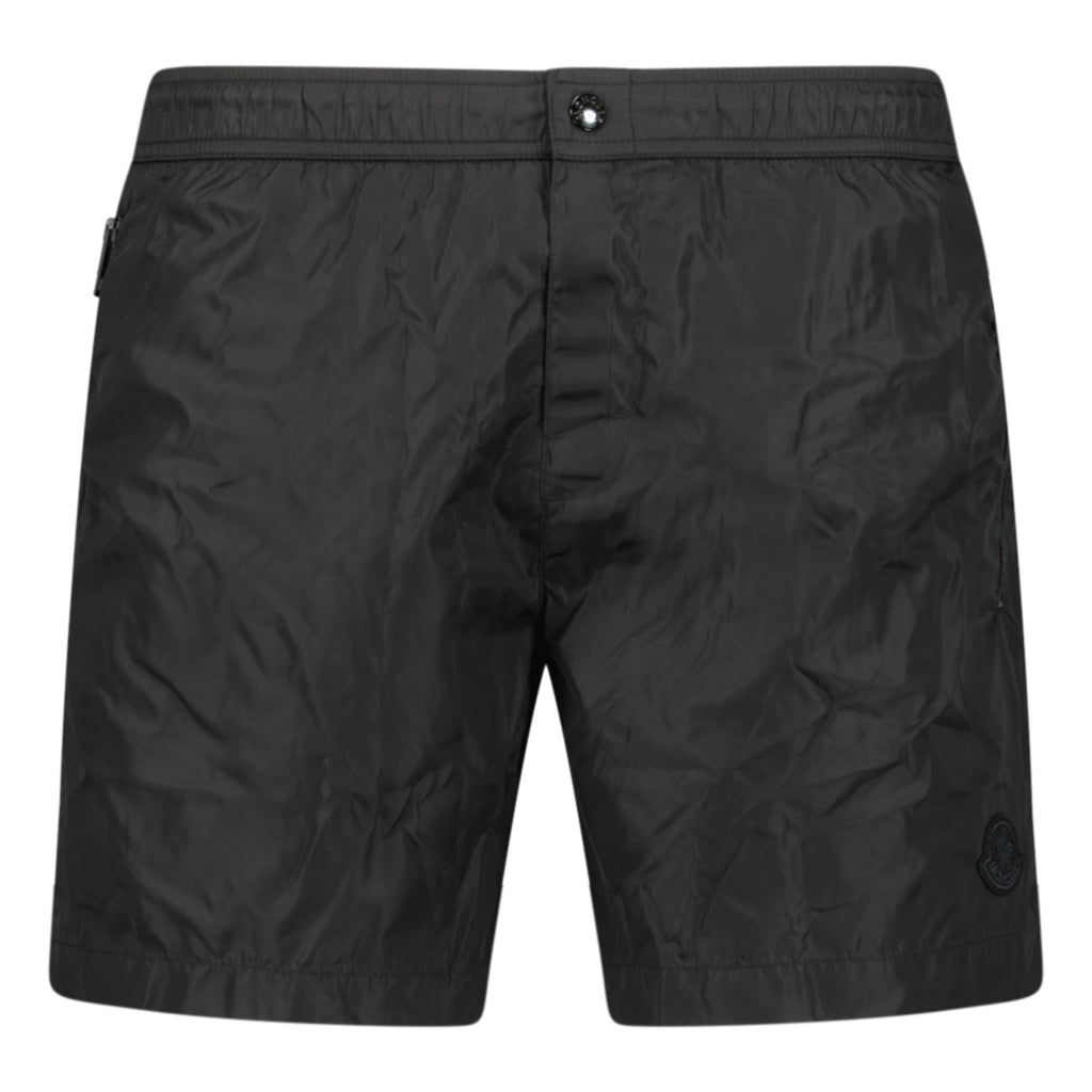 Moncler Black Badge Zipped Logo Swim Shorts - chancefashionco