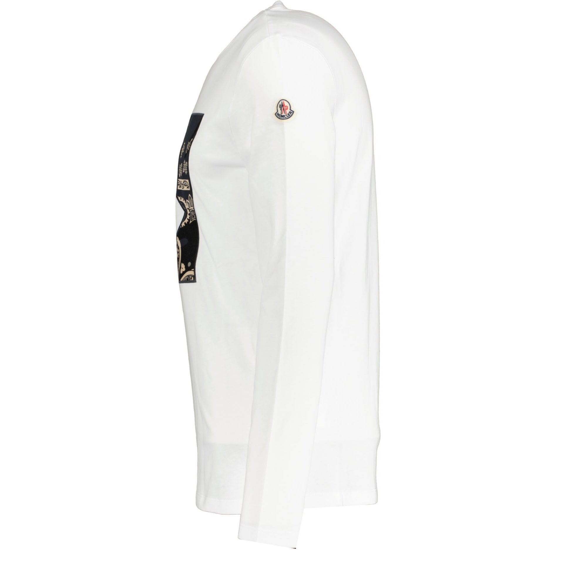 White Layered long-sleeve cotton-jersey T-shirt, Moncler