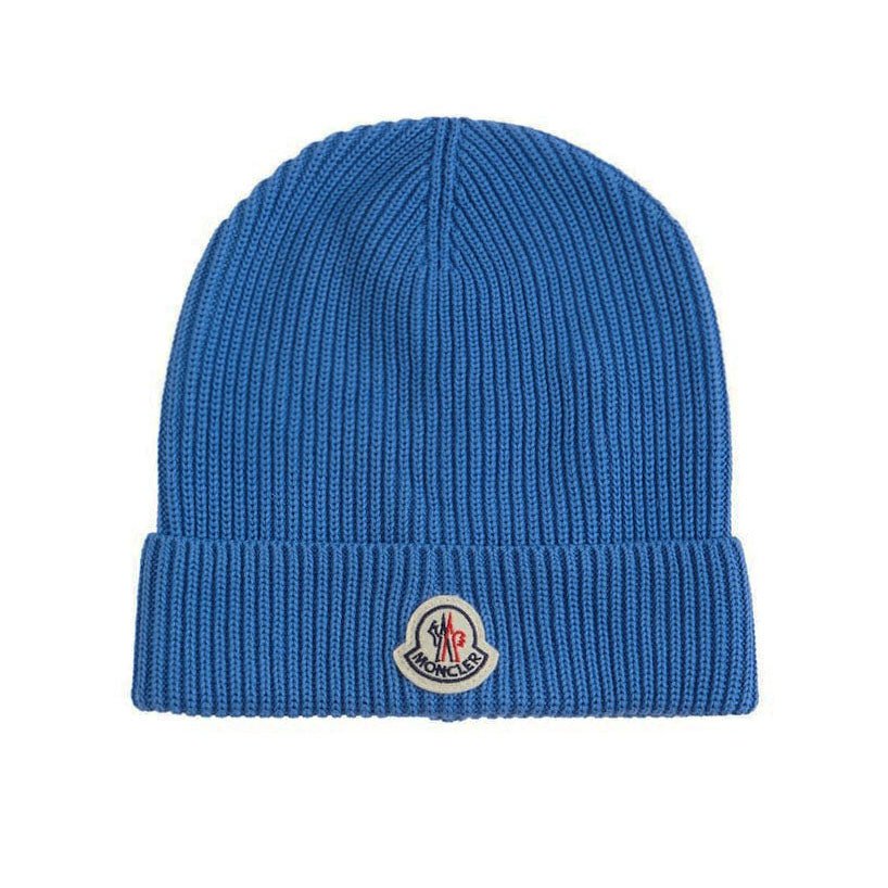 Moncler Logo Beanie Blue - chancefashionco