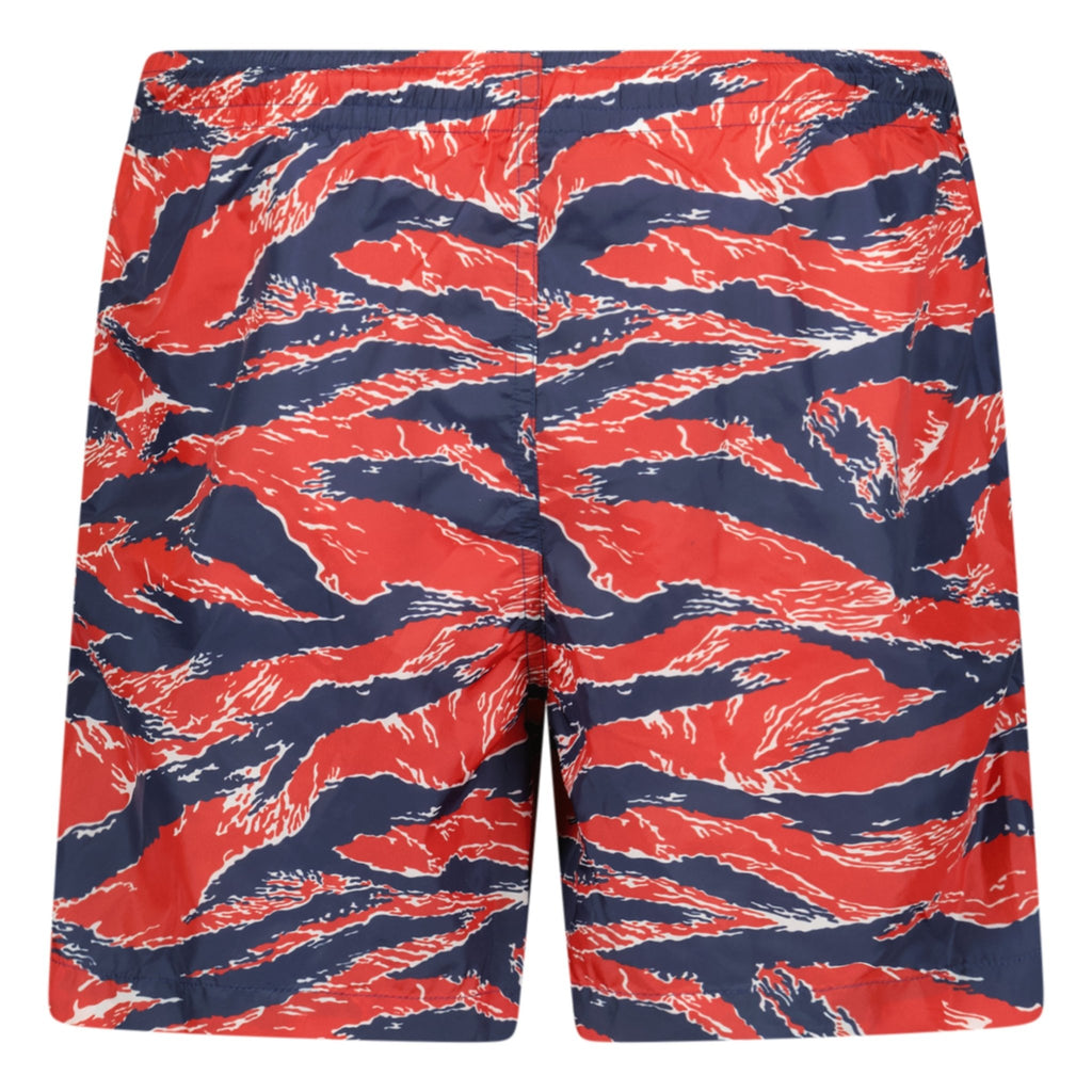 Moncler Logo Blue & Red Swim Shorts - chancefashionco