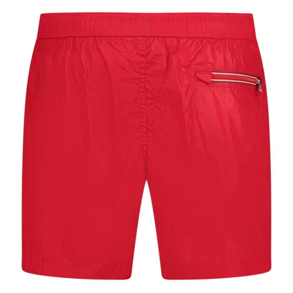 Moncler Logo Patch Swim Shorts Red - chancefashionco