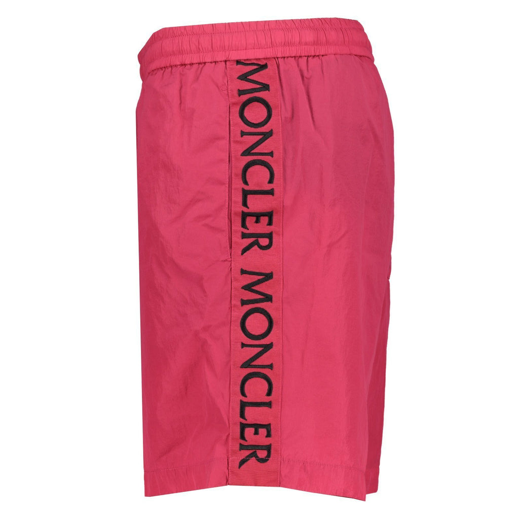 Moncler Logo Swim Shorts Pink - chancefashionco