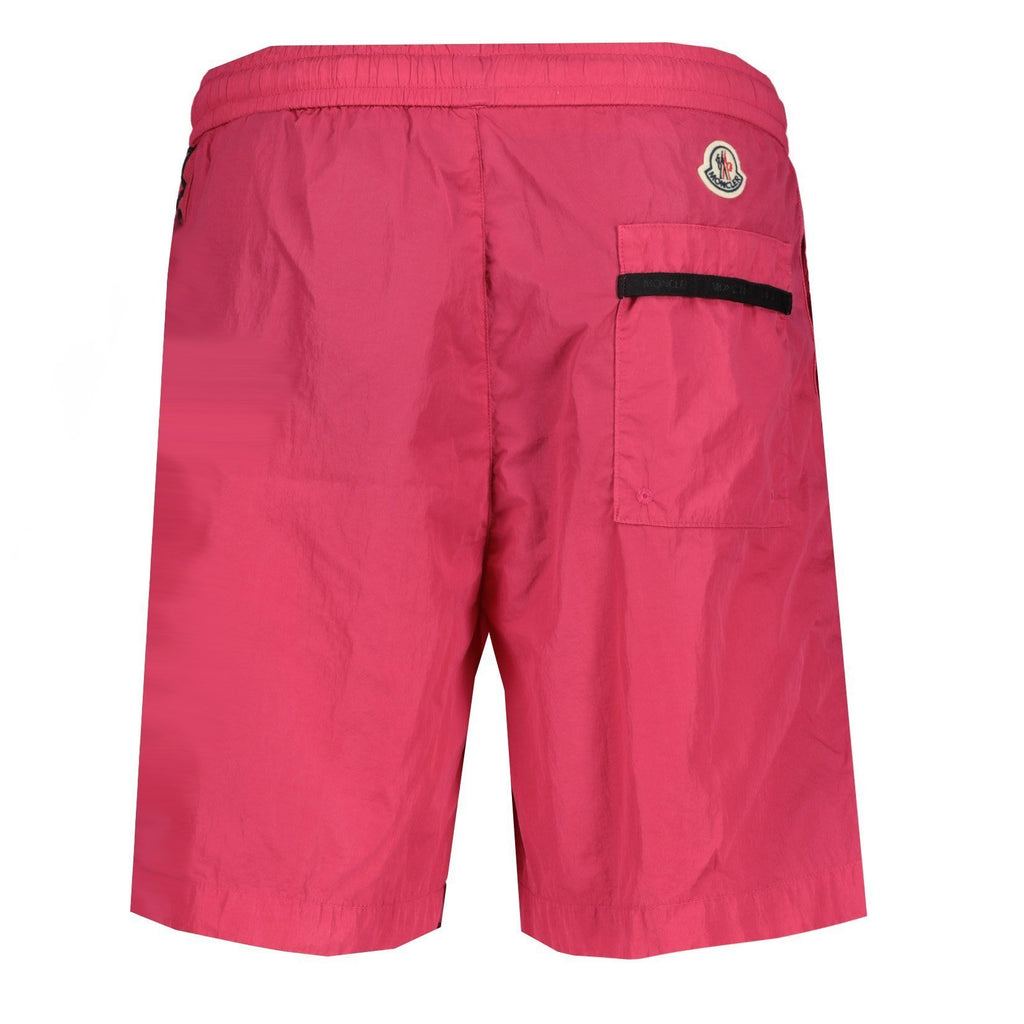 Moncler Logo Swim Shorts Pink - chancefashionco