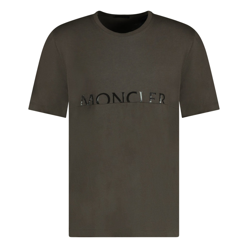 Moncler Writing Logo T-Shirt Khaki - chancefashionco