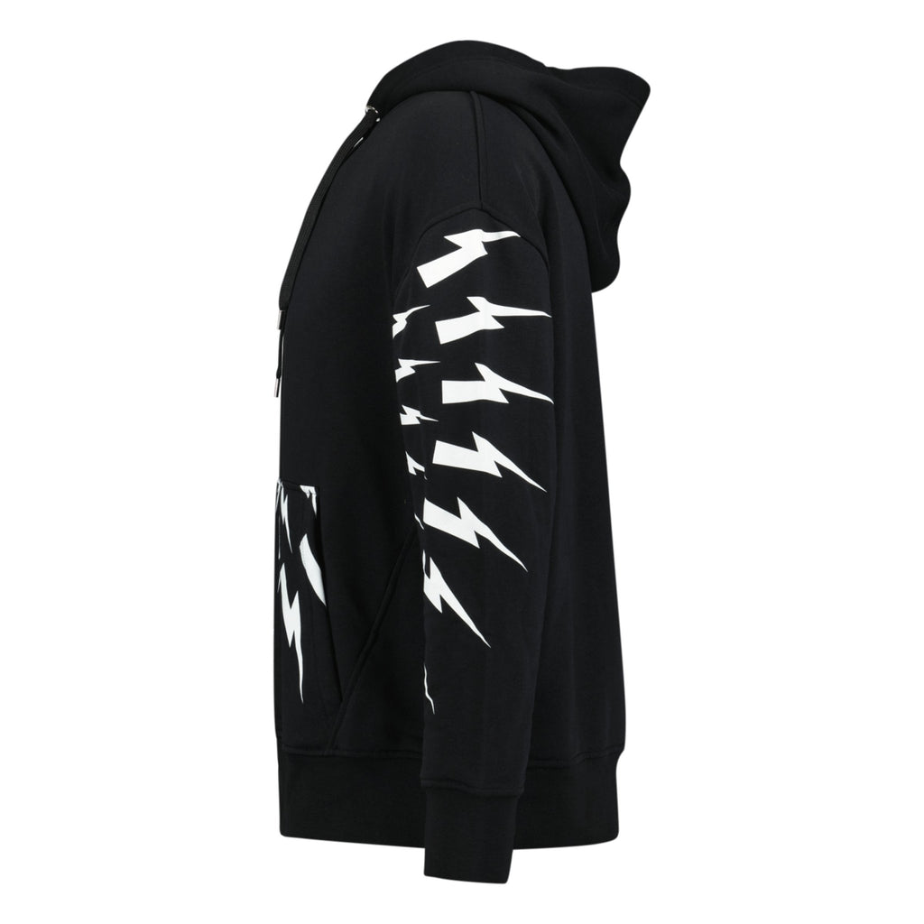 Neil Barrett Thunderbolt Hoodie Black & White - chancefashionco