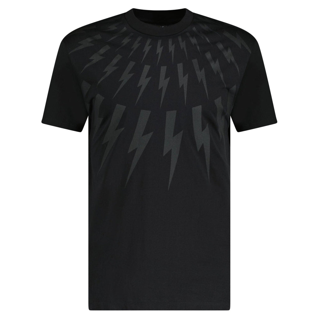 Neil Barrett Thunderbolt T-Shirt All Black - chancefashionco