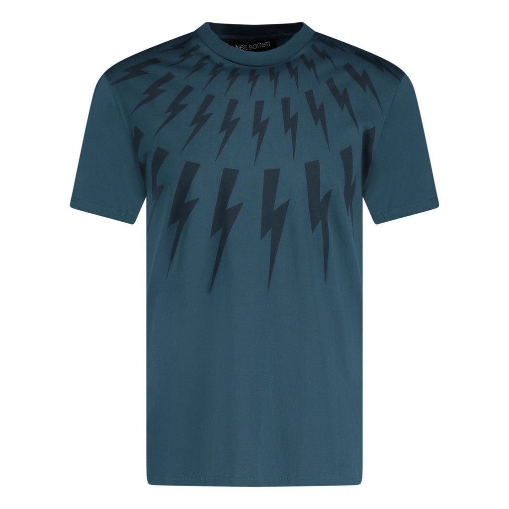 Neil Barrett Thunderbolt T-Shirt Blue - chancefashionco