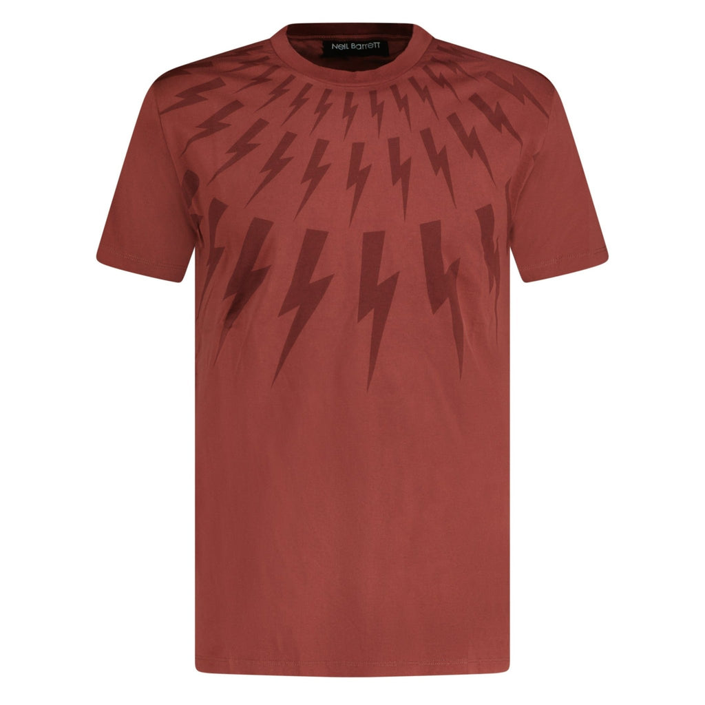 Neil Barrett Thunderbolt T-Shirt Maroon - chancefashionco