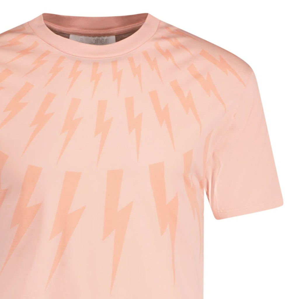 Neil Barrett Thunderbolt T-Shirt Pink - chancefashionco
