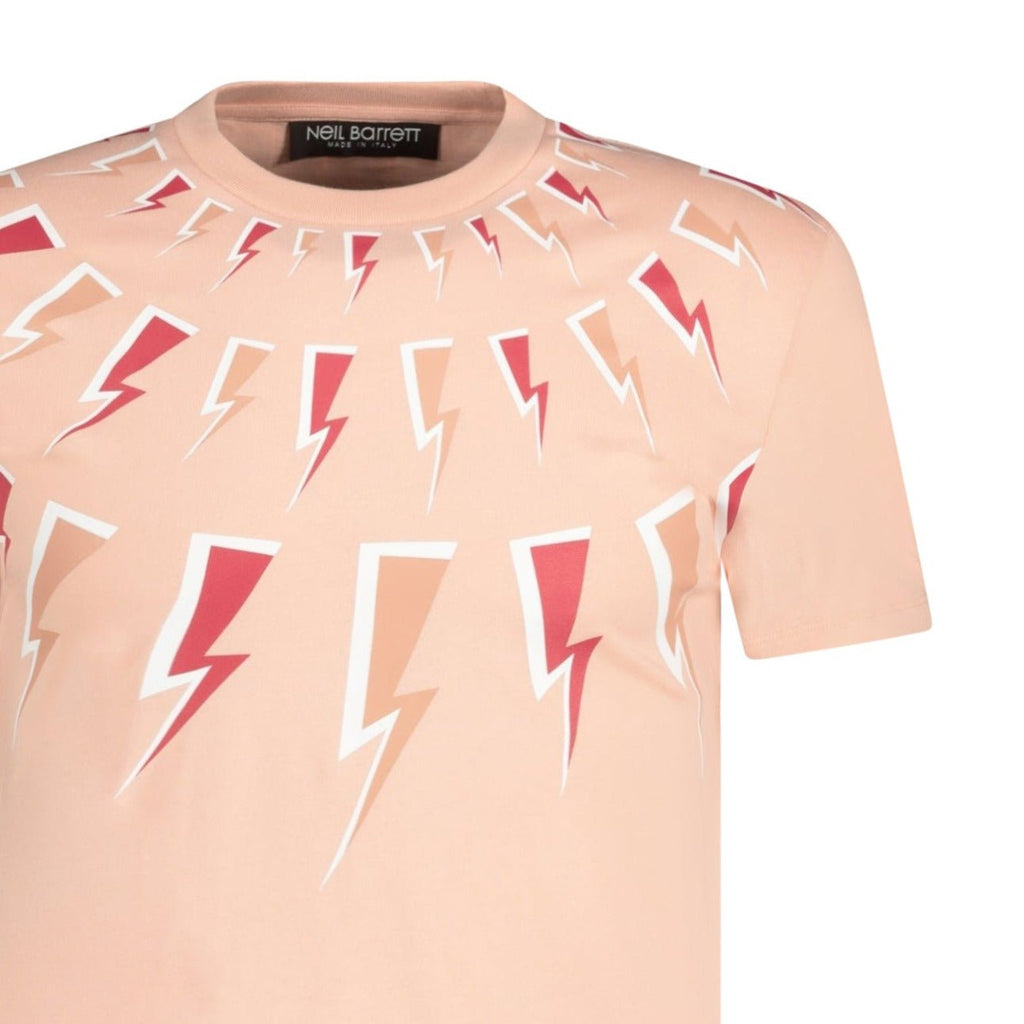 Neil Barrett Thunderbolt T-Shirt Pink - chancefashionco