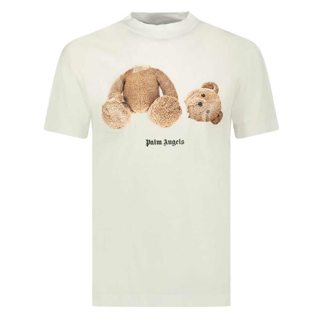 Palm Angels Bear Print T-Shirt White - chancefashionco