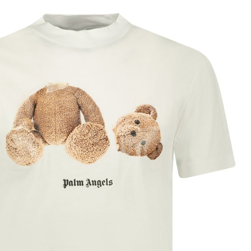 Palm Angels Bear Print T-Shirt White - chancefashionco