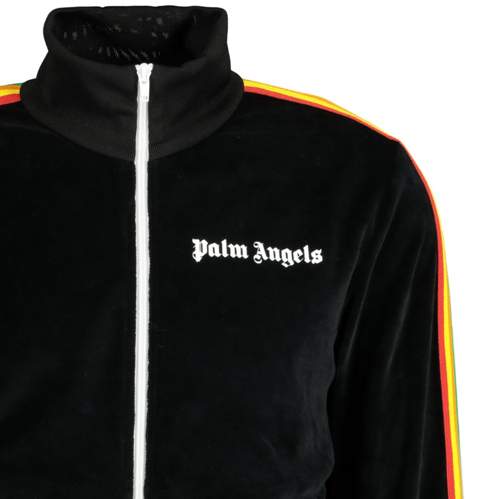 Palm Angels Chenille Track Jacket Black - chancefashionco