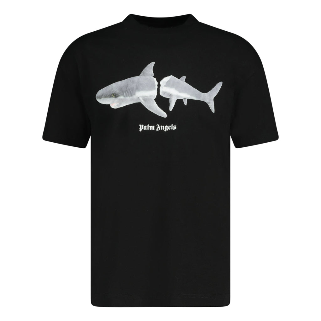 Palm Angels Shark Print T-Shirt Black - chancefashionco