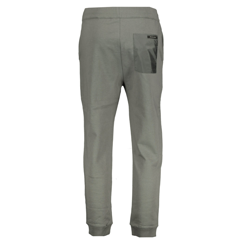 Prada Cotton Logo Grey Sweat Pants - chancefashionco