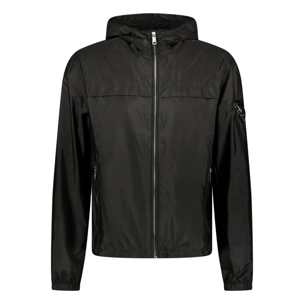 Prada K-Way Lightweight Hooded Jacket Black - chancefashionco