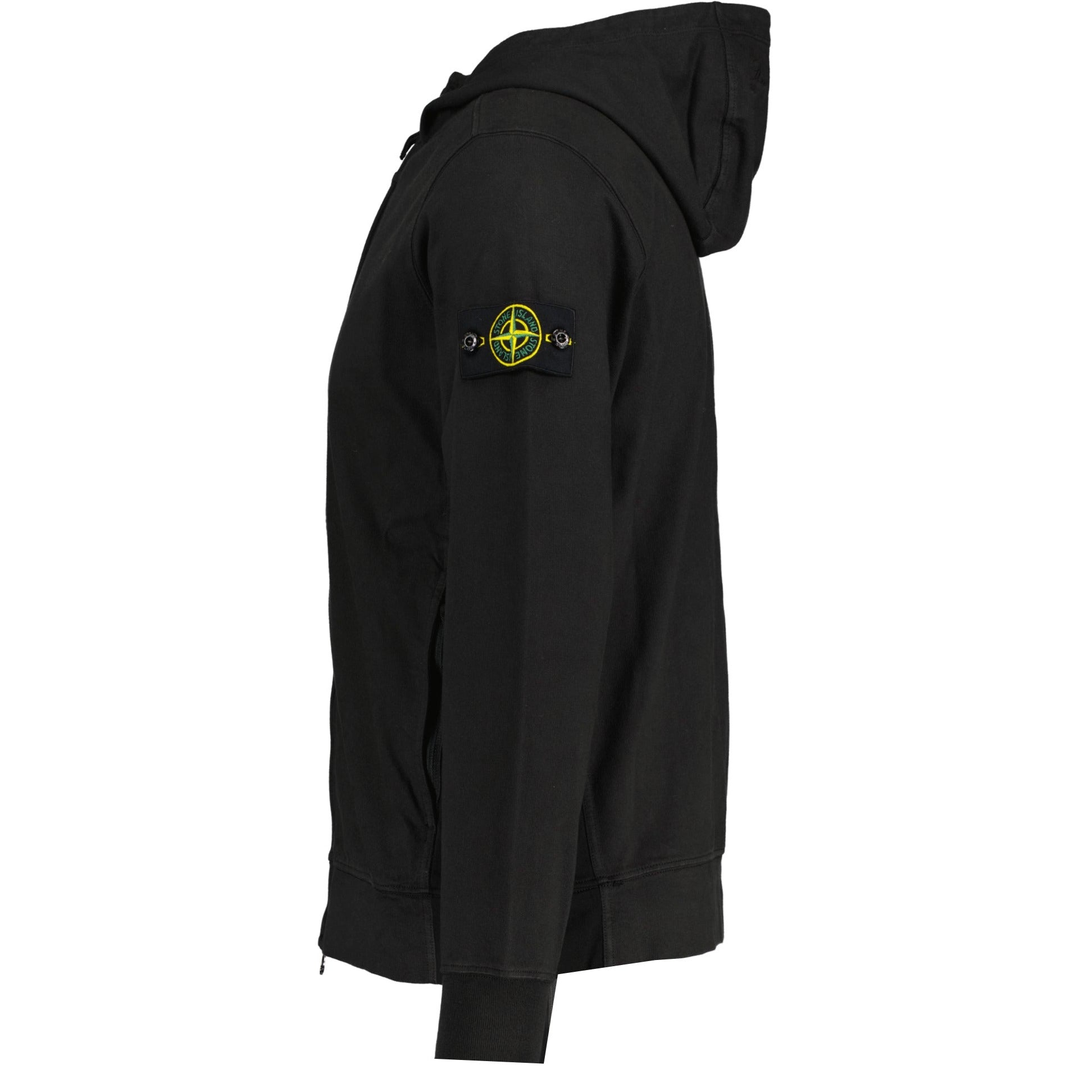 Stone island outlet logo patch hoodie