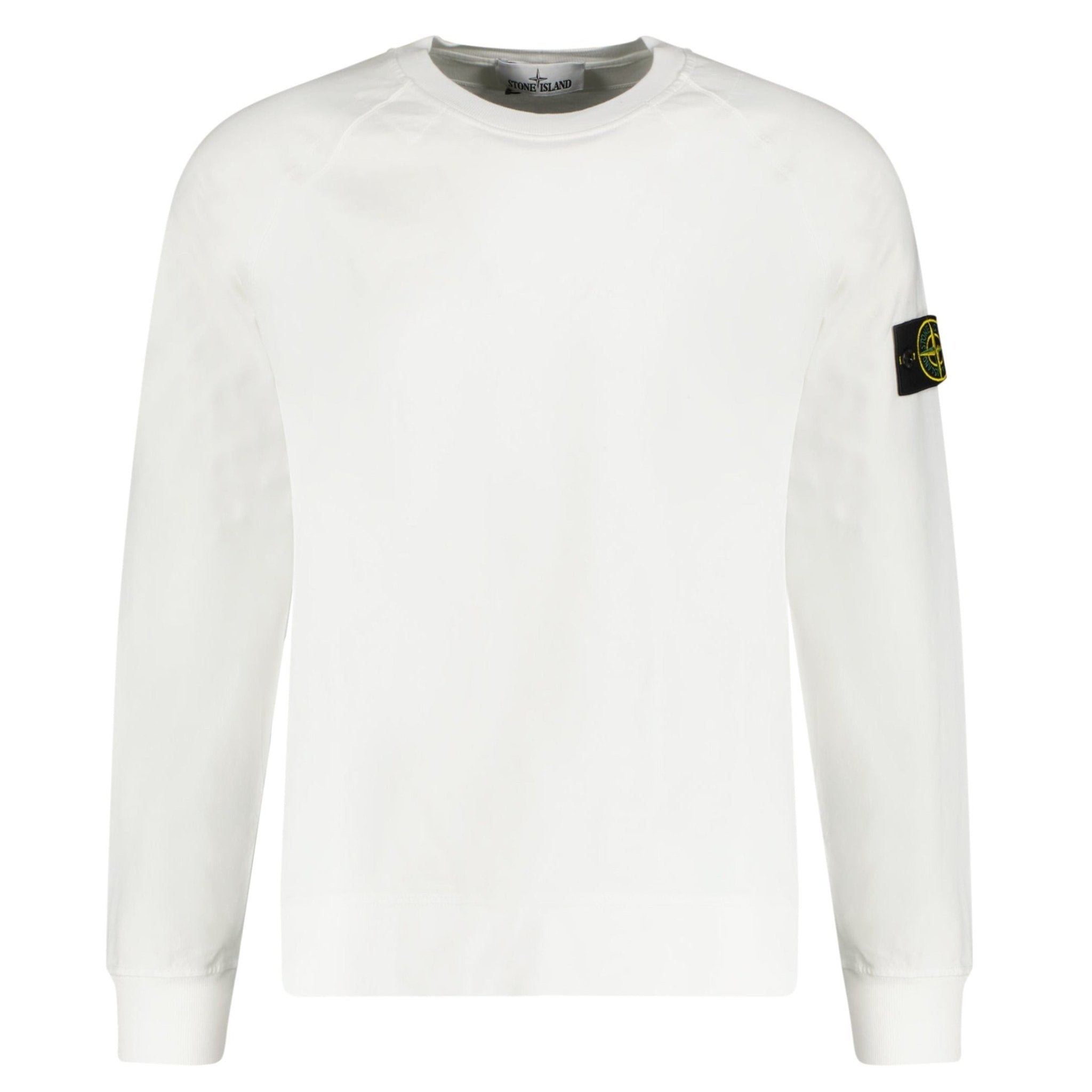 Stone Island Anni Logo Patch Sweatshirt White | chancefashionco