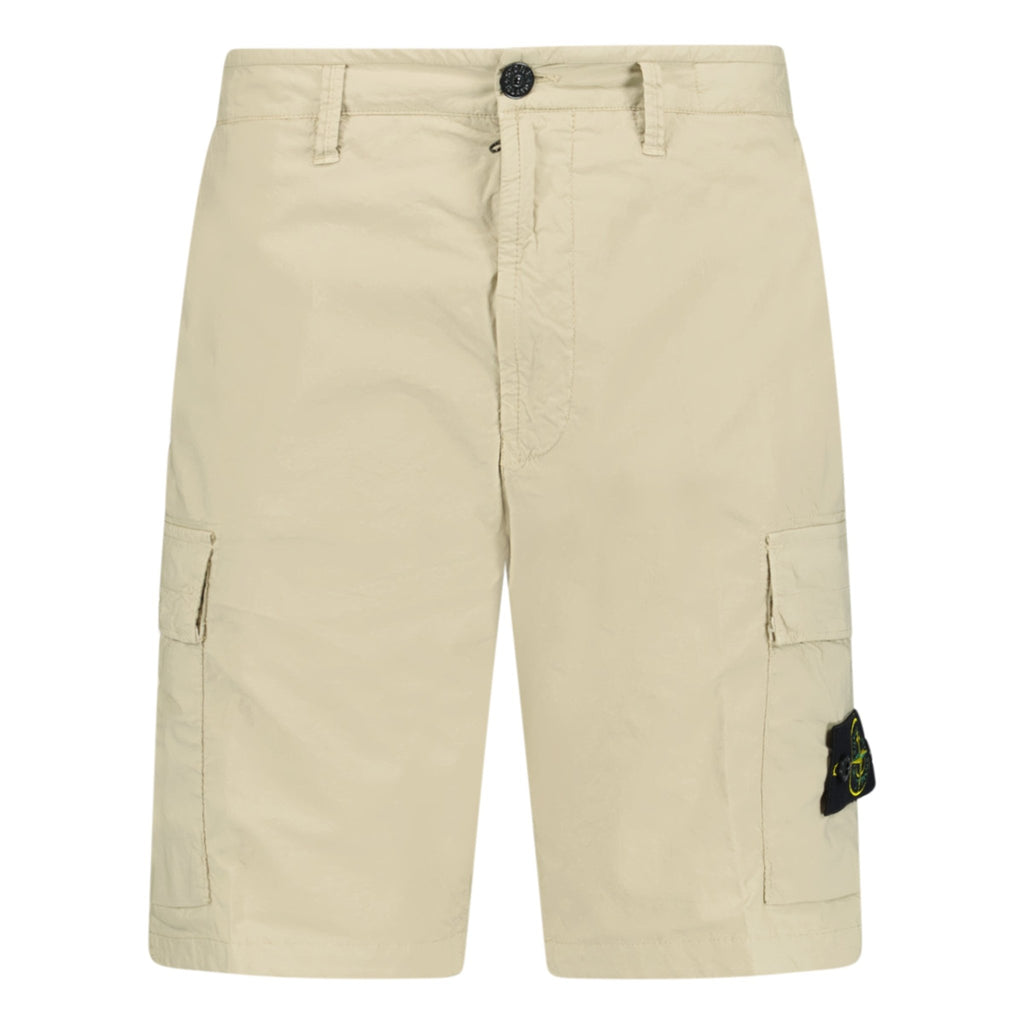 Stone Island Bermuda Cargo Shorts Beige - chancefashionco