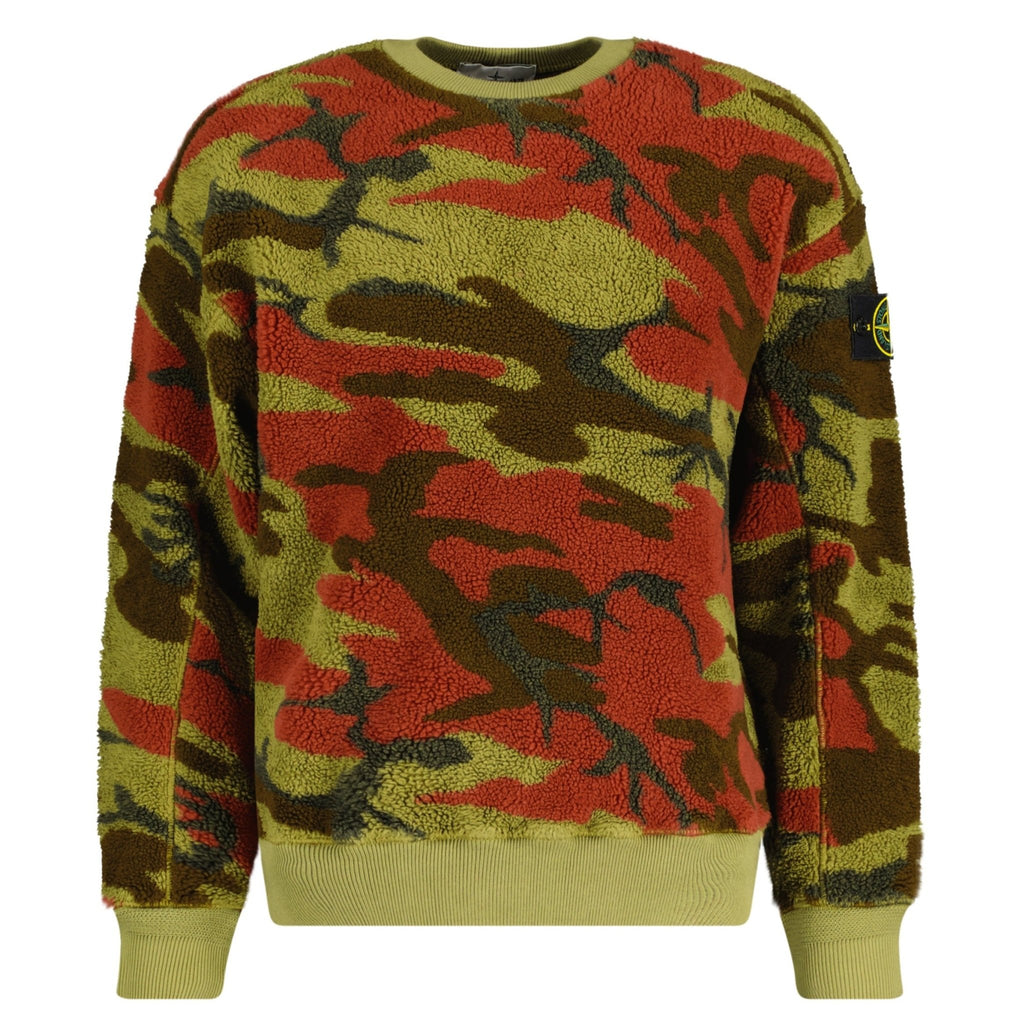 Stone Island Camouflage Fleece Sweatshirt - chancefashionco