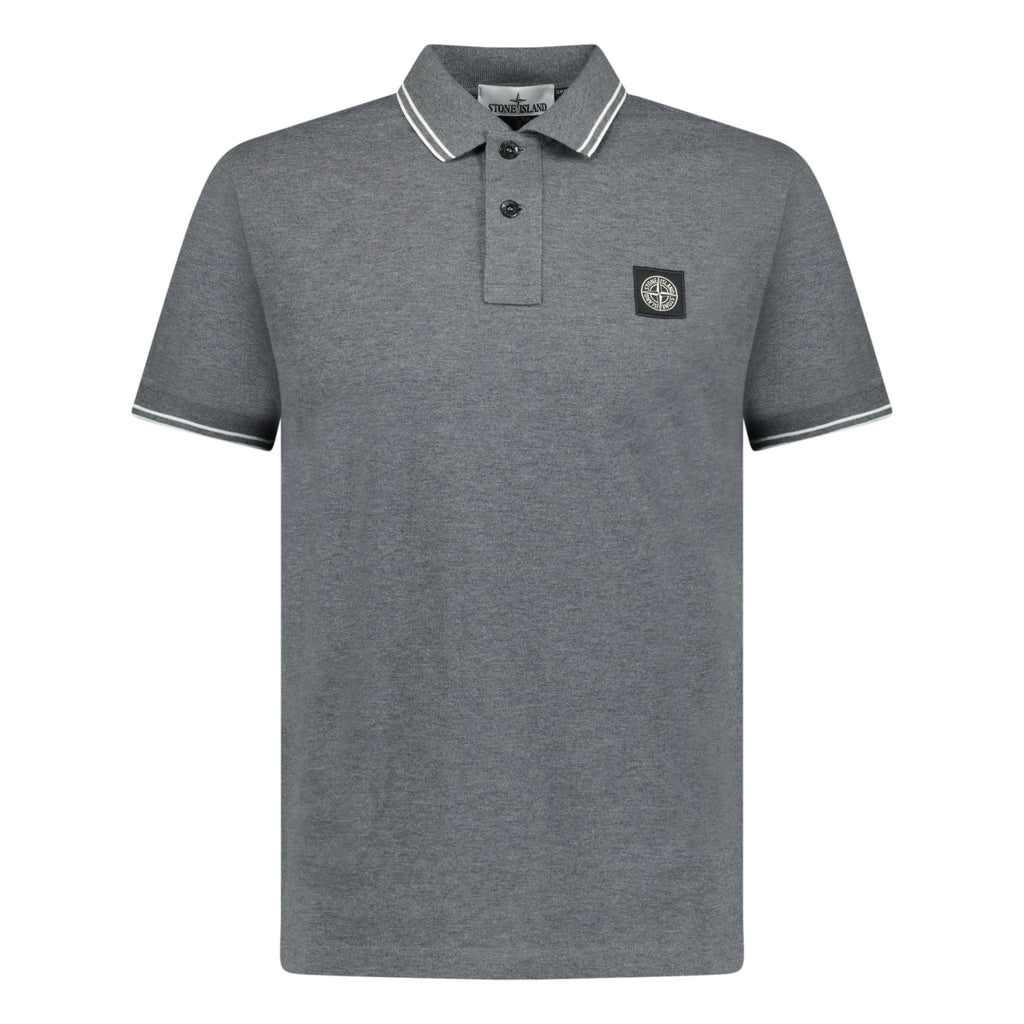 Stone Island Compass Logo Polo Grey - chancefashionco