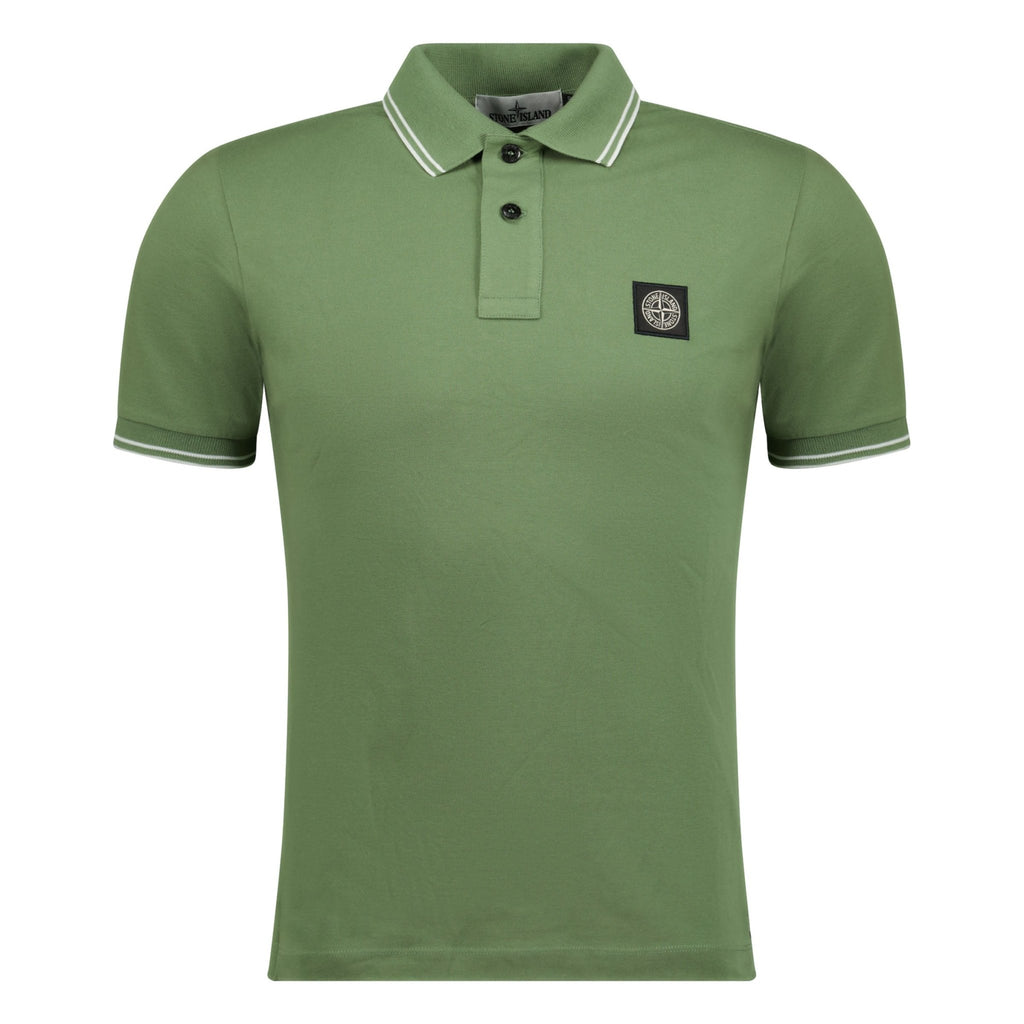 Stone Island Compass Logo Polo Khaki - chancefashionco