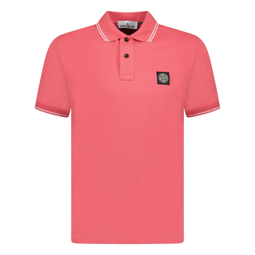 Stone Island Compass Logo Polo Pink - chancefashionco