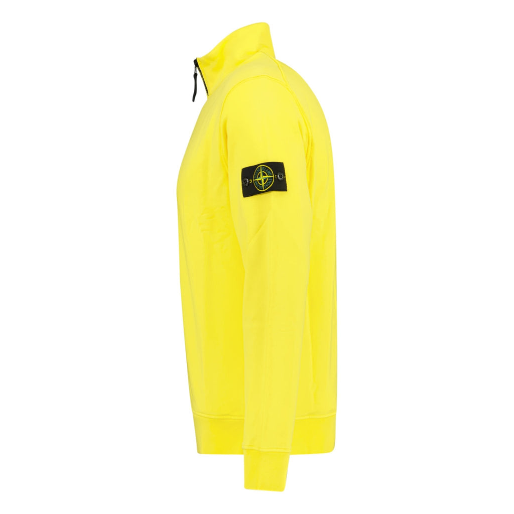 Stone Island Cotton Fleece Zip-Up Yellow - chancefashionco