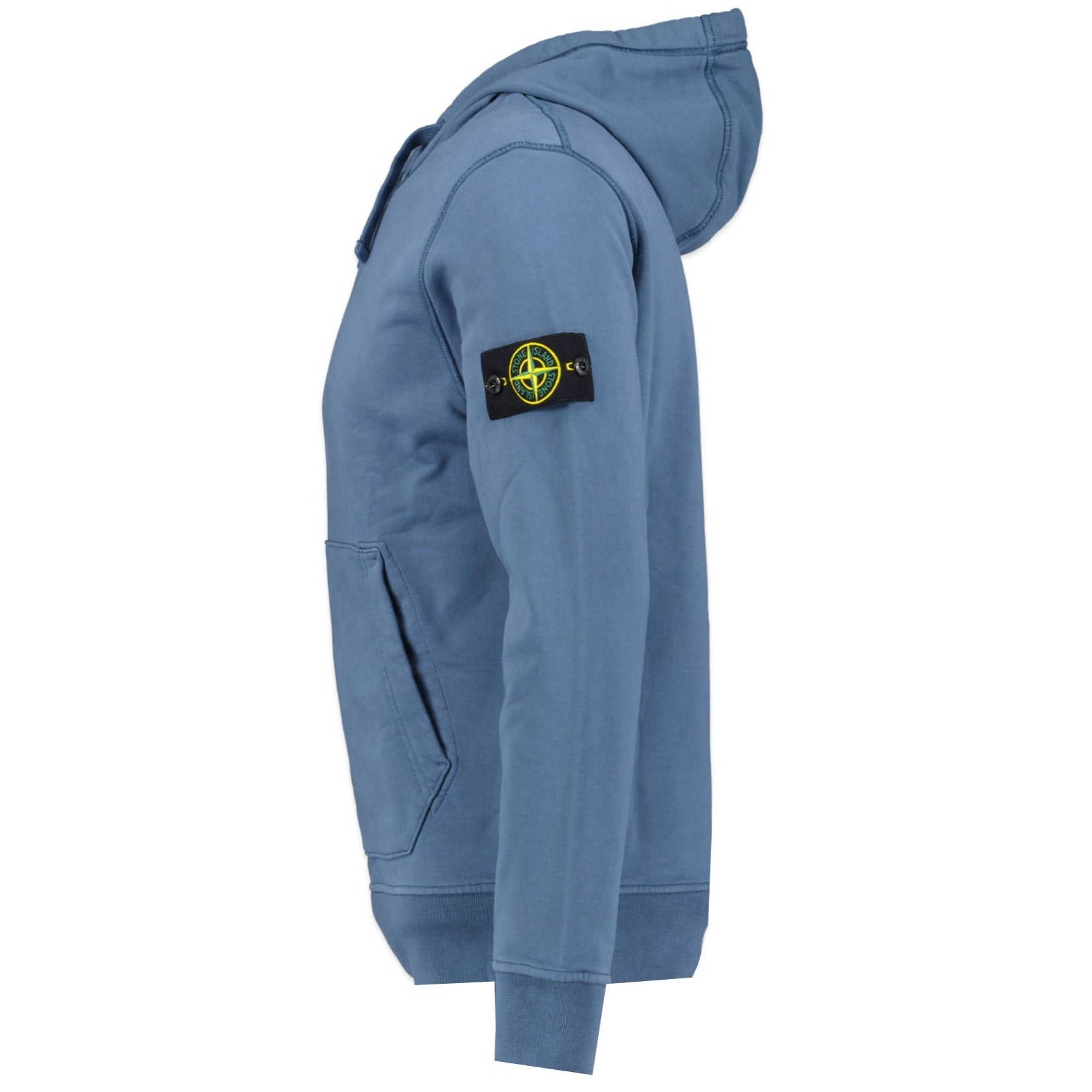 Stone island zip hoodie on sale blue