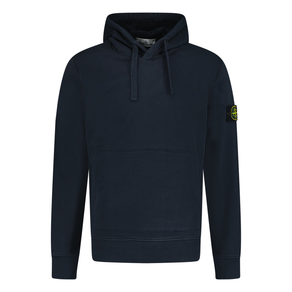 Stone Island Cotton Hoodie Sweatshirt Navy - chancefashionco