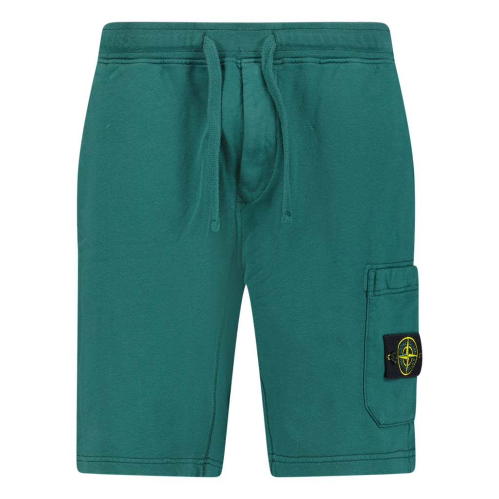Stone Island Cotton Sweat Shorts Green - chancefashionco