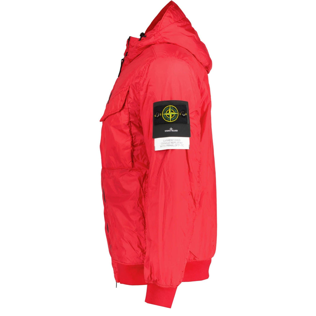 Stone Island Crinkle Reps Primaloft TC Jacket Red - chancefashionco