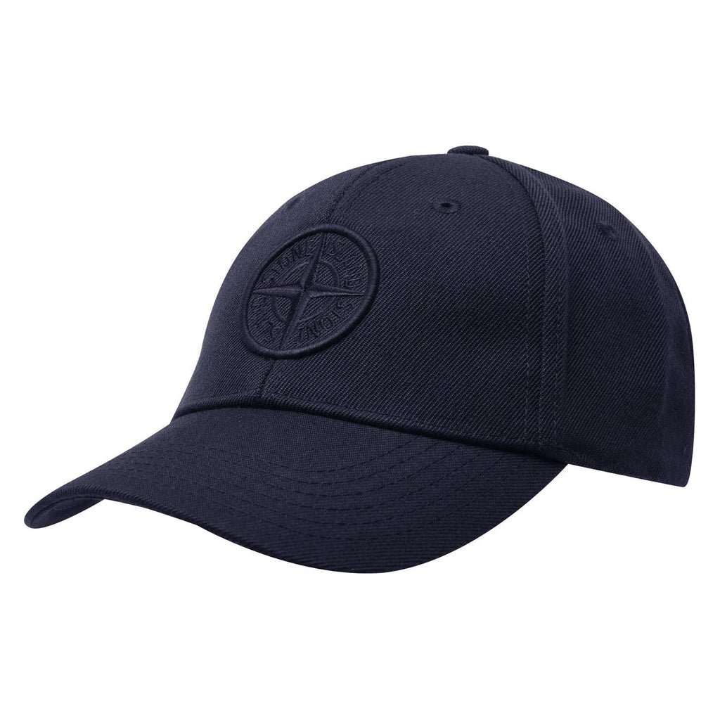 Stone Island Logo Cotton Hat Navy - chancefashionco
