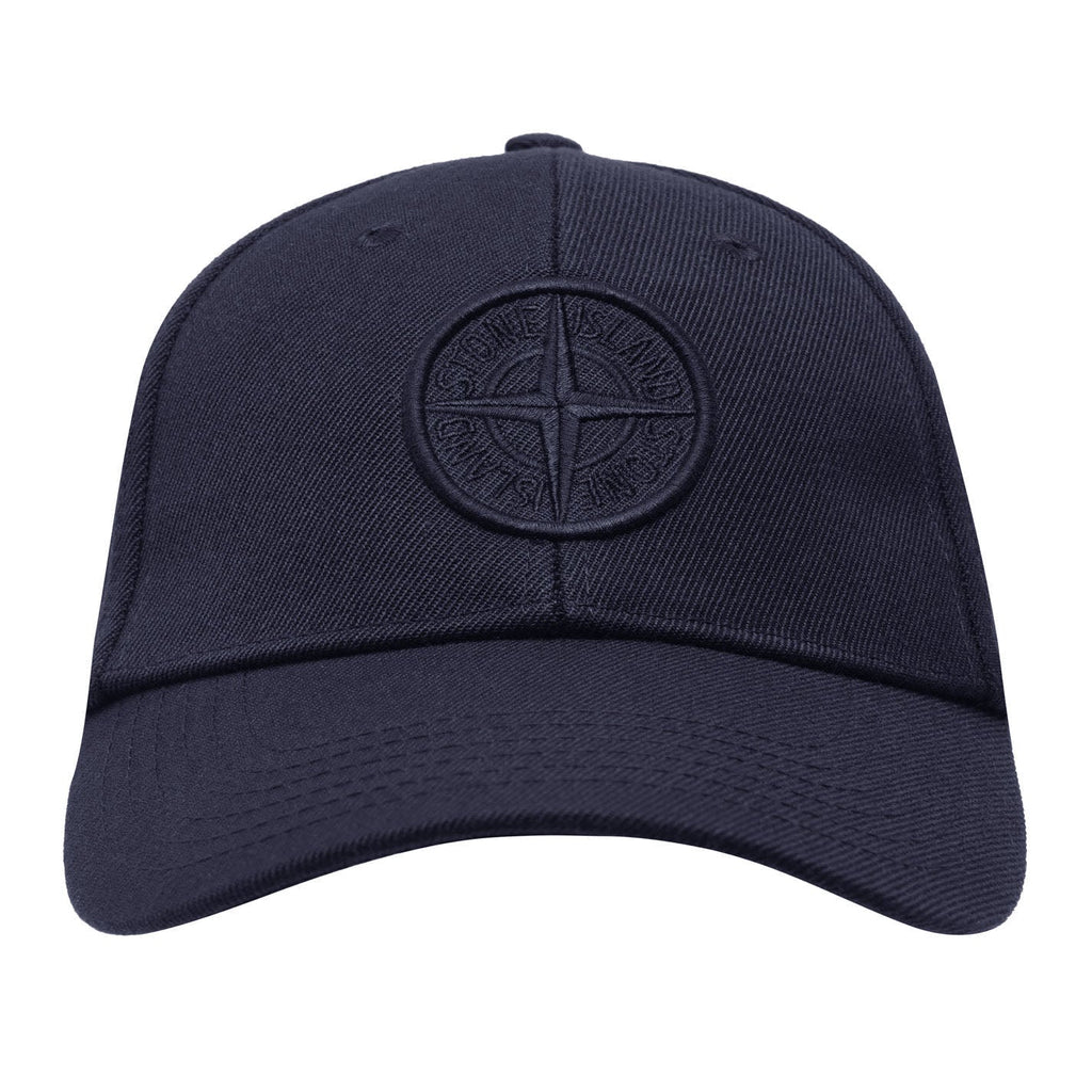 Stone Island Logo Cotton Hat Navy - chancefashionco