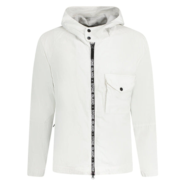 STONE ISLAND フリースジャケット ホワイト STONE ISLAND フリースジャケット ホワイト