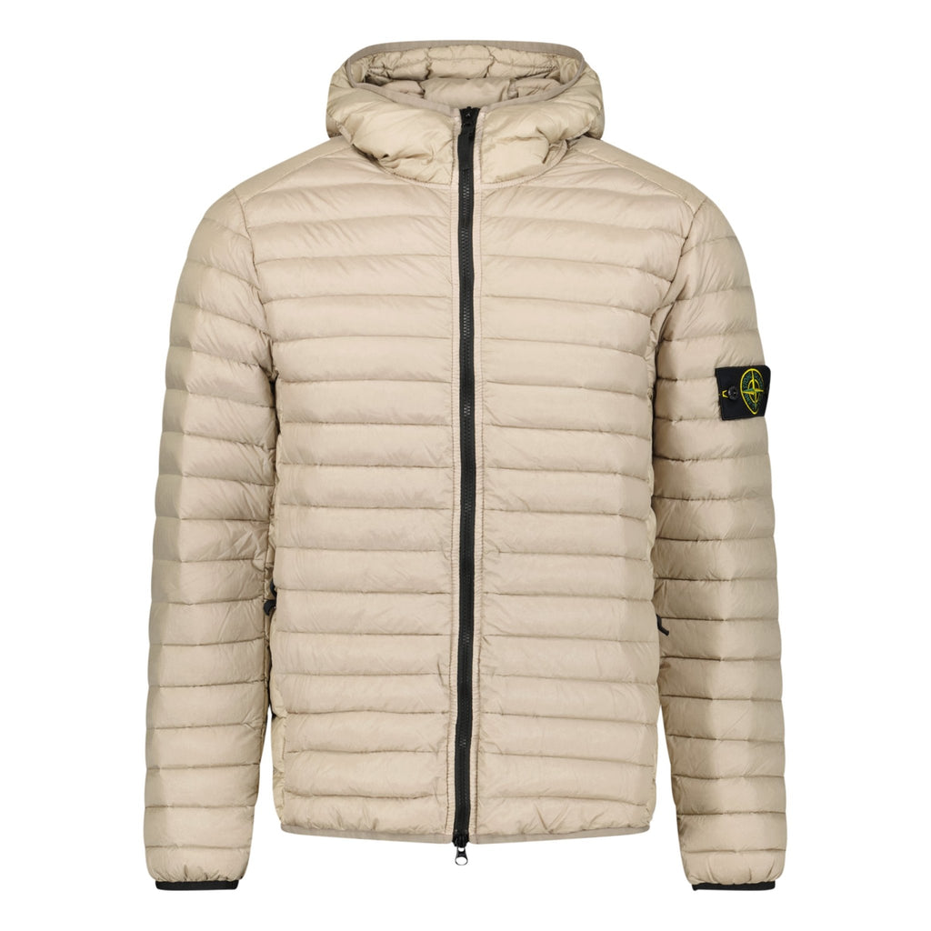 Stone Island Loom Woven Down Jacket Beige - chancefashionco