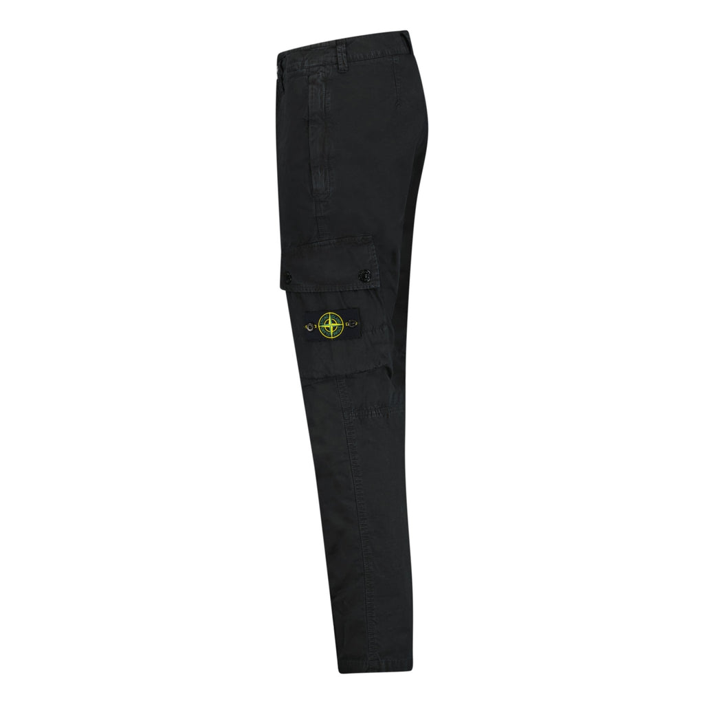 Stone Island Tapered Cargos Trousers Black - chancefashionco